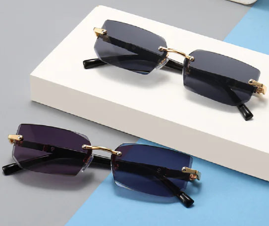 Women's Rimless Jelly Color Fashion Sunglasses