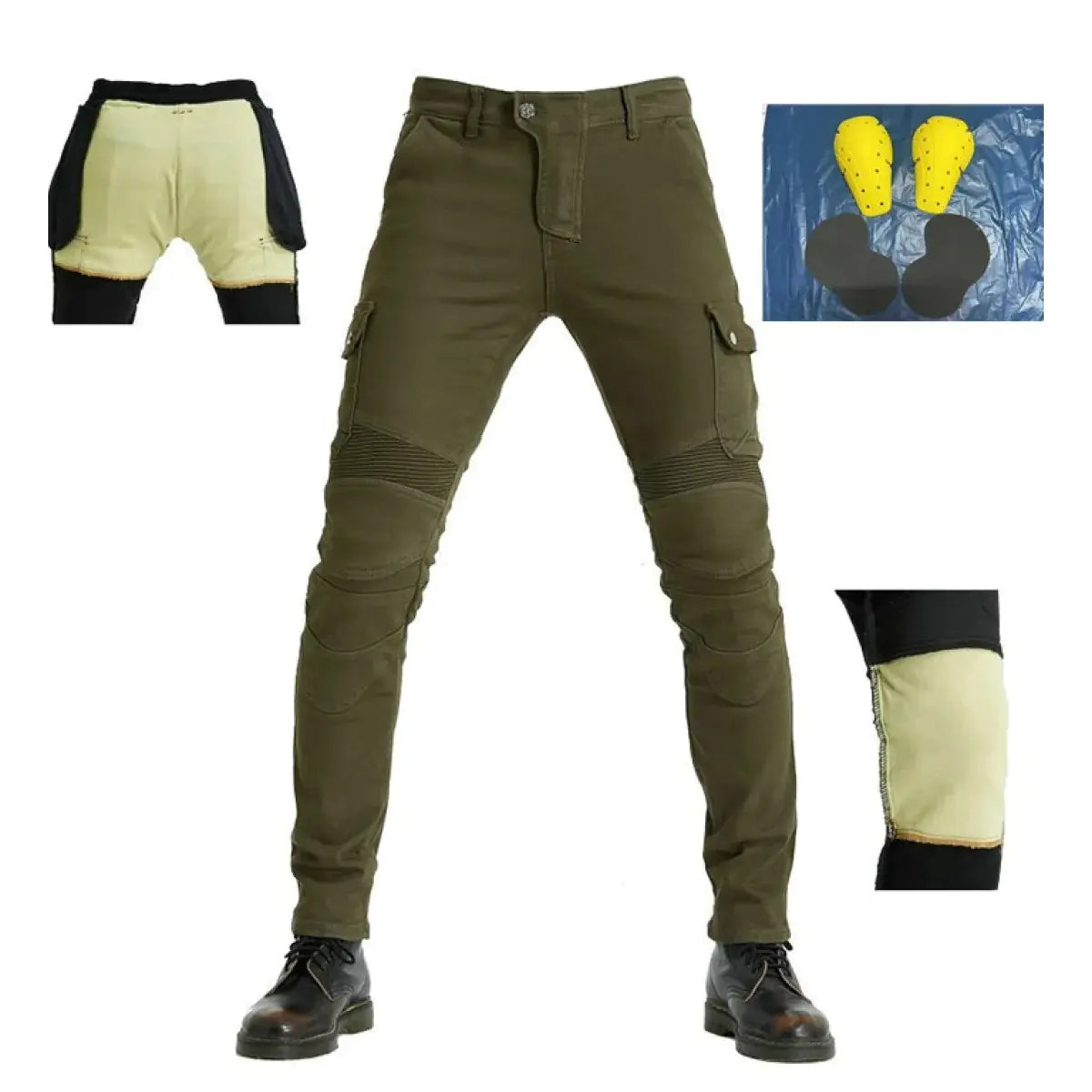 Men's Drop-Resistant Multi-Pocket Biker Pants