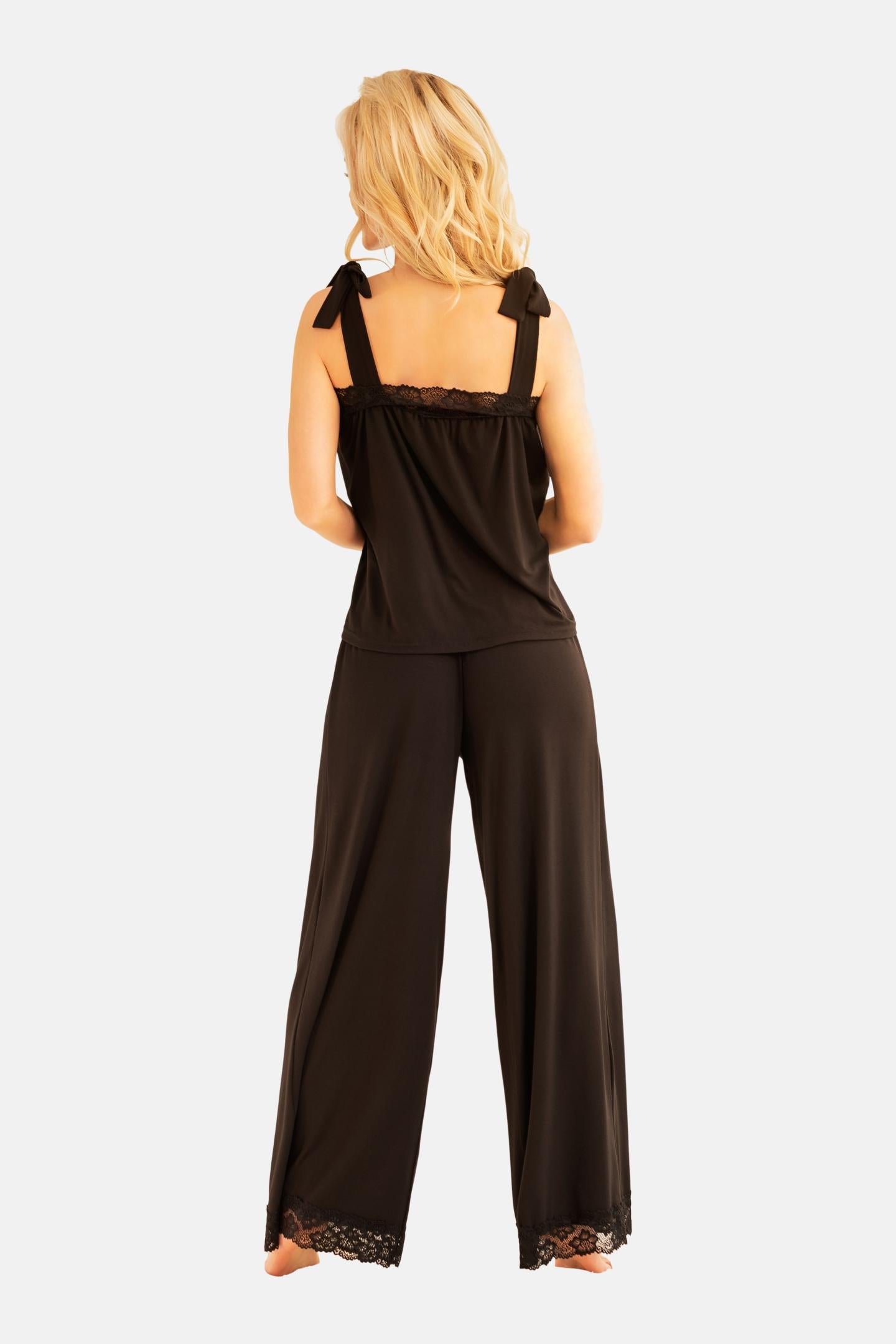 schwarzer 2-teilger Pyjama KA922334 - 2XL-1