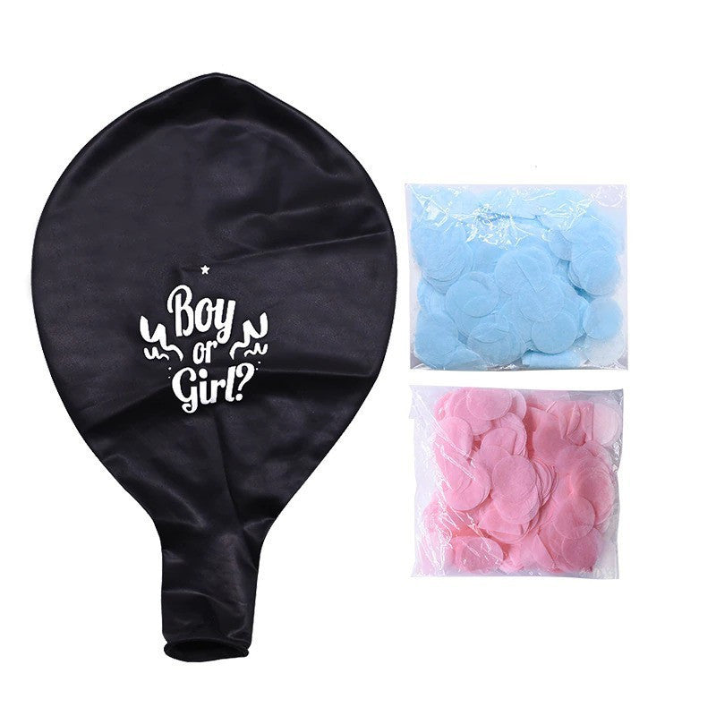 Boy or Girl lufi, Babaváró party léggömmb konfettivel-5