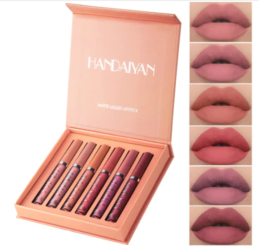 Matte Liquid Lipsticks Set - 6 Pieces Gift Box