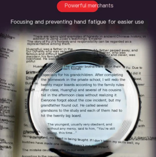 Metal Optical HD Reading Magnifier with Light