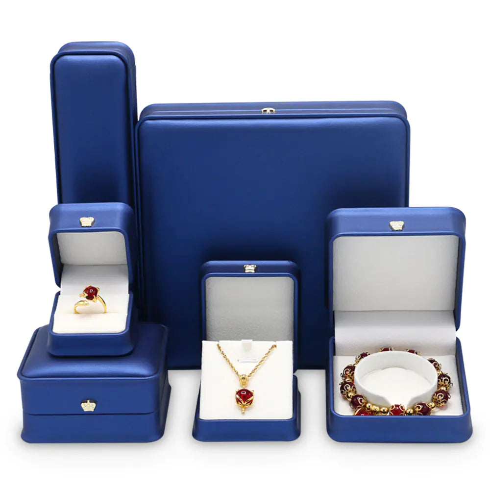 Wholesale Jewelry Organizer Box in PU Leather, Custom 925 Silver Packaging