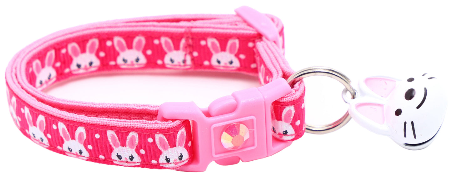 Bunny Faces Breakaway Cat Collar-6