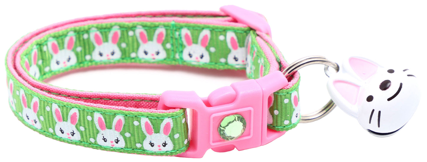 Bunny Faces Breakaway Cat Collar-9