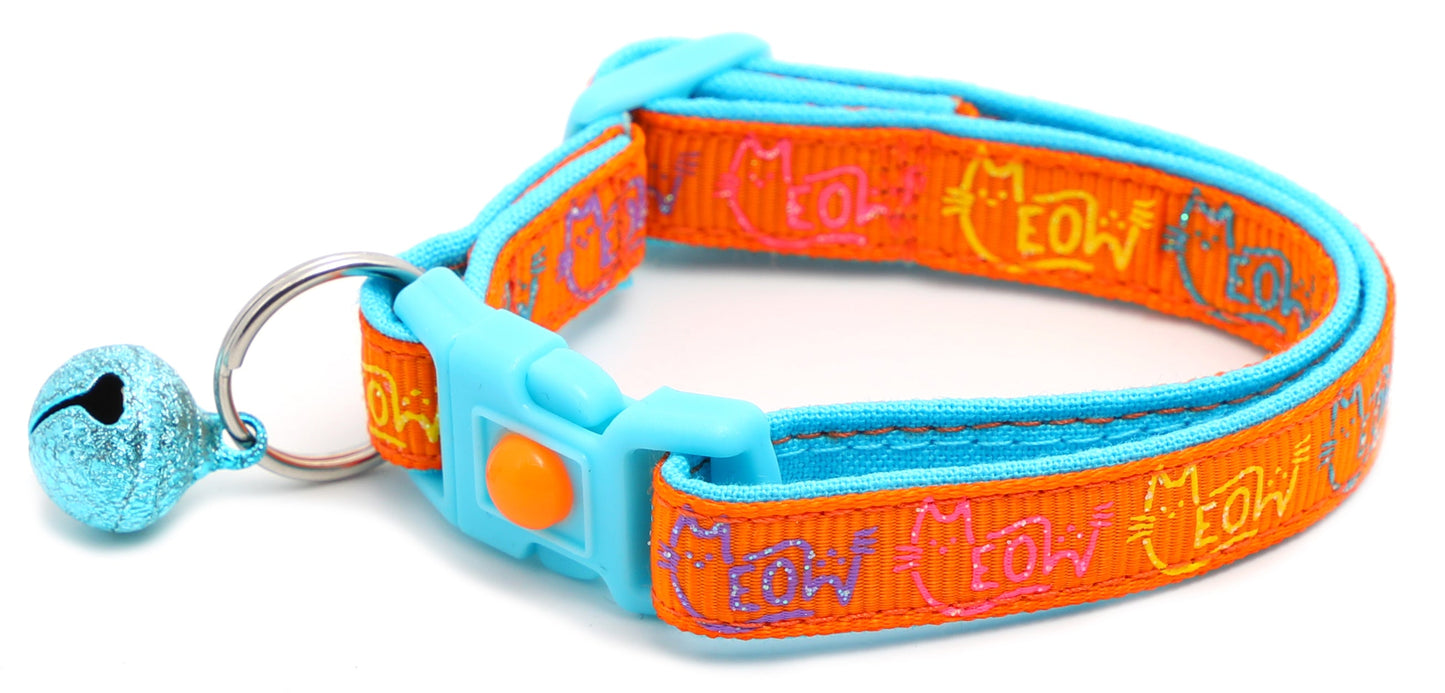 Colorful Meow Breakaway Cat Collar-26