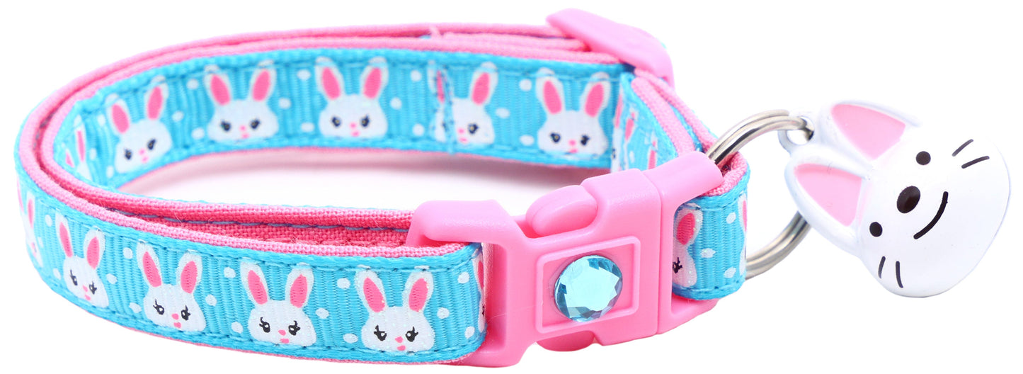 Bunny Faces Breakaway Cat Collar-8