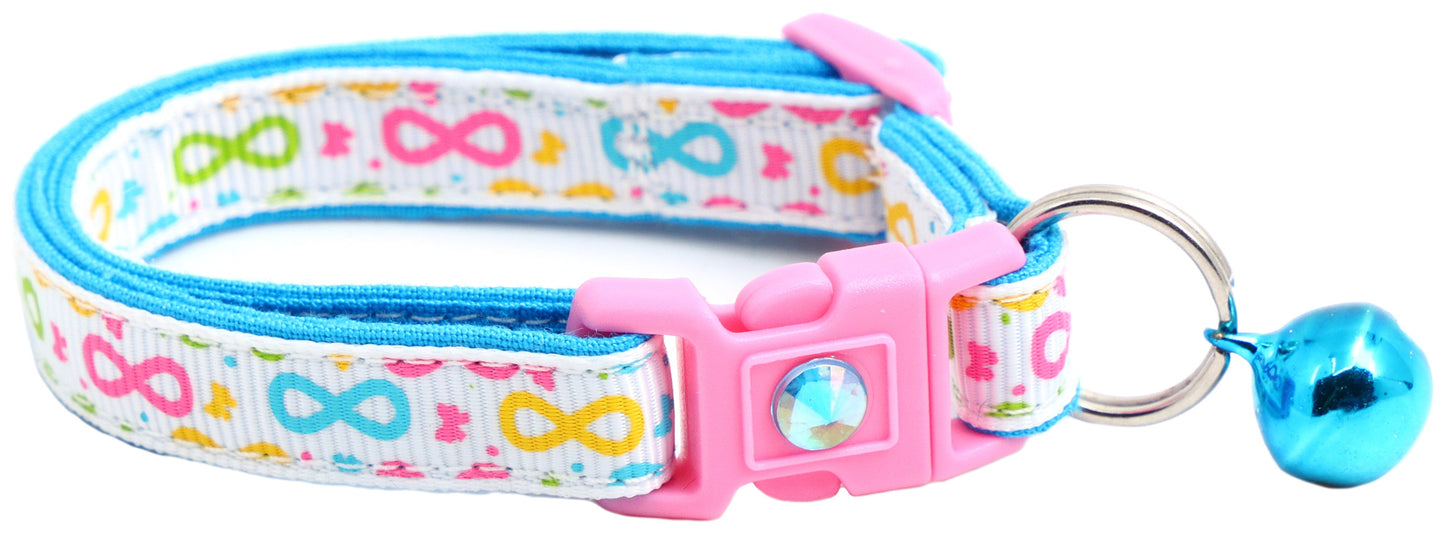 Brightly Colored Bows Cat Collar-5