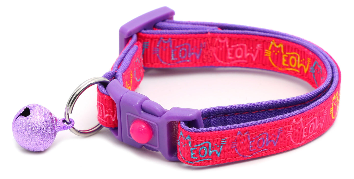 Colorful Meow Breakaway Cat Collar-25