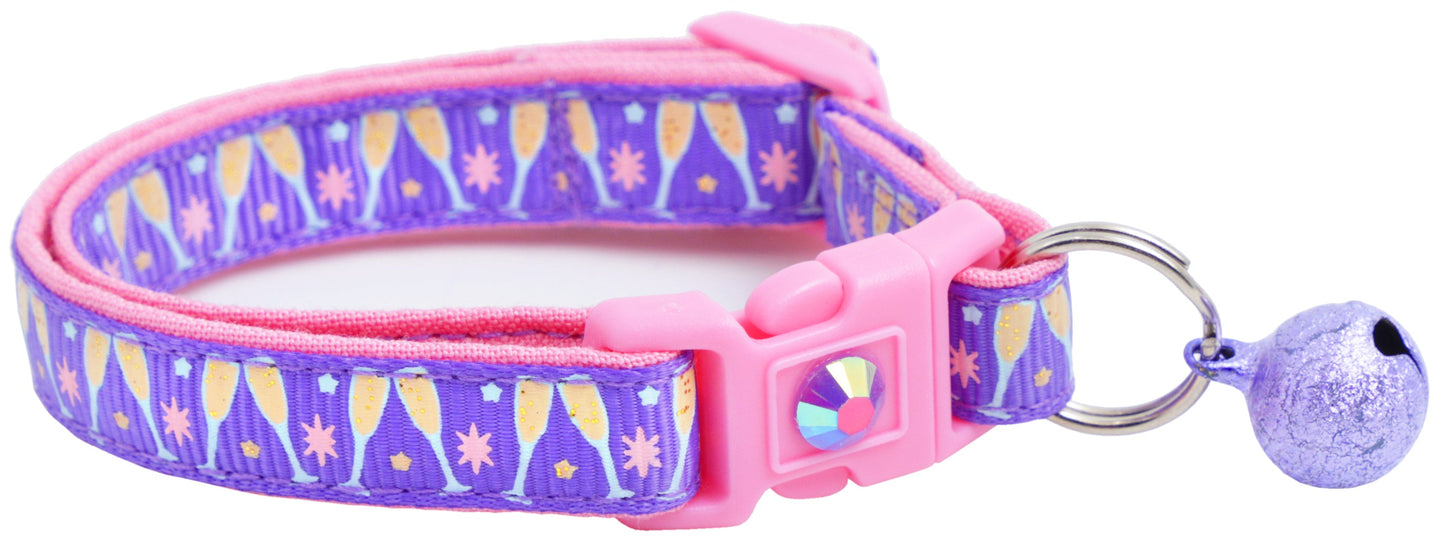 Champagne Glasses Breakaway Cat Collar-5