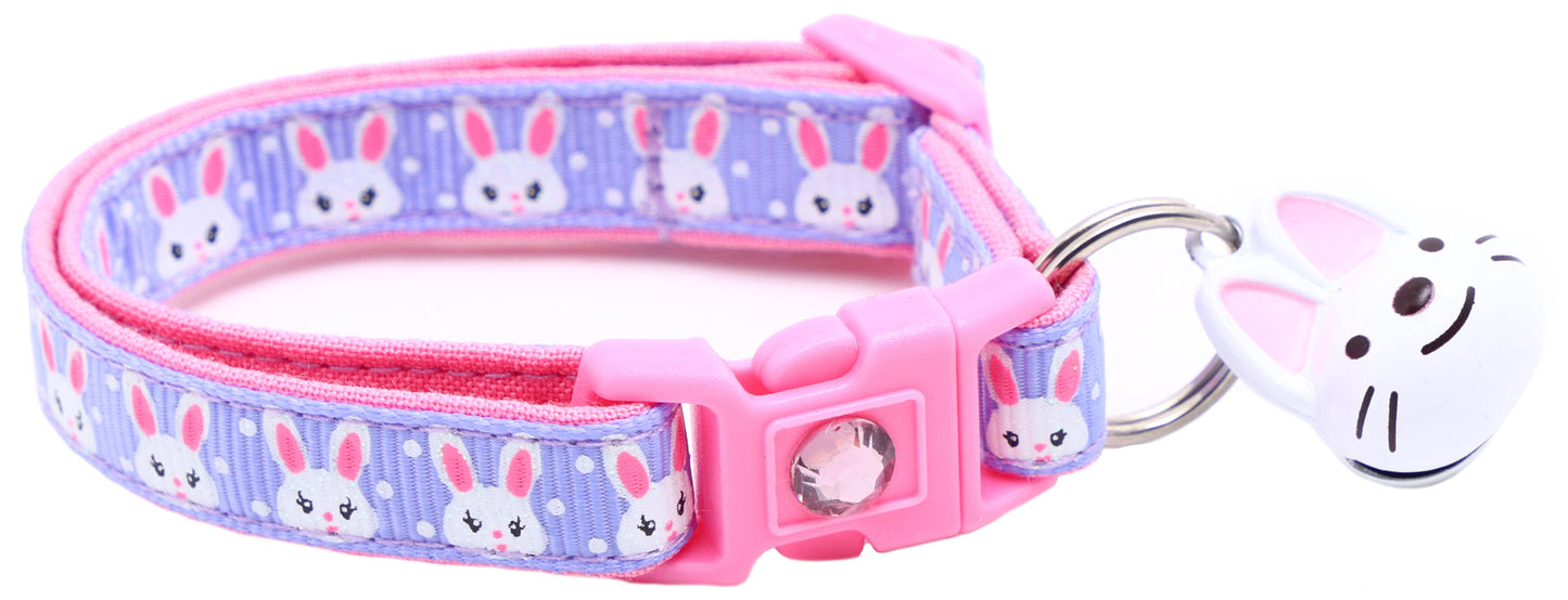 Bunny Faces Breakaway Cat Collar-5