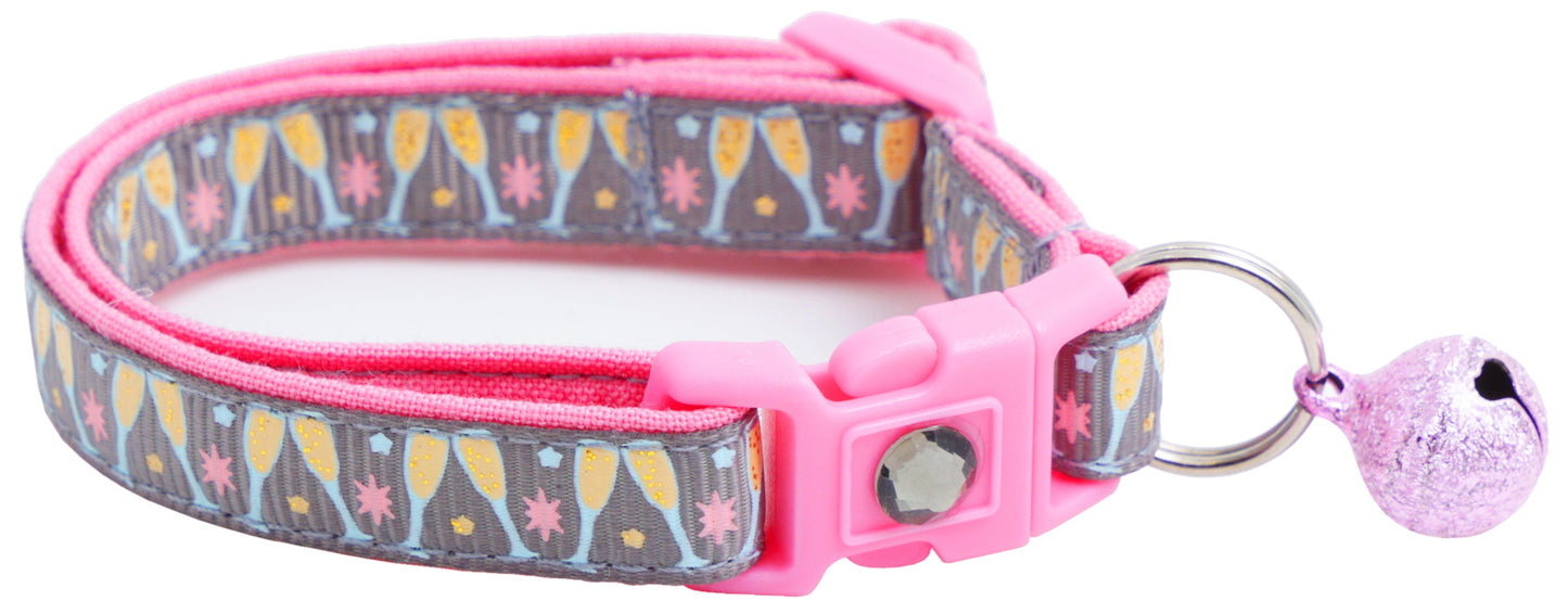 Champagne Glasses Breakaway Cat Collar-7
