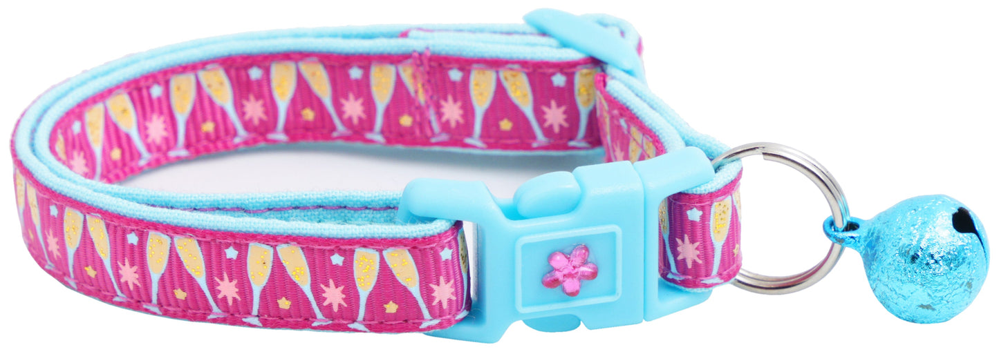 Champagne Glasses Breakaway Cat Collar-6