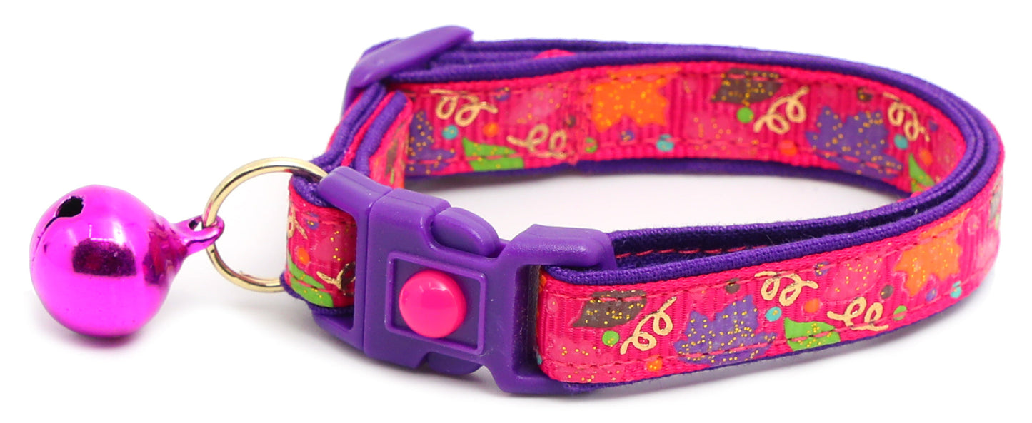 Fancy Fall Leaves Breakaway Cat Collar-6