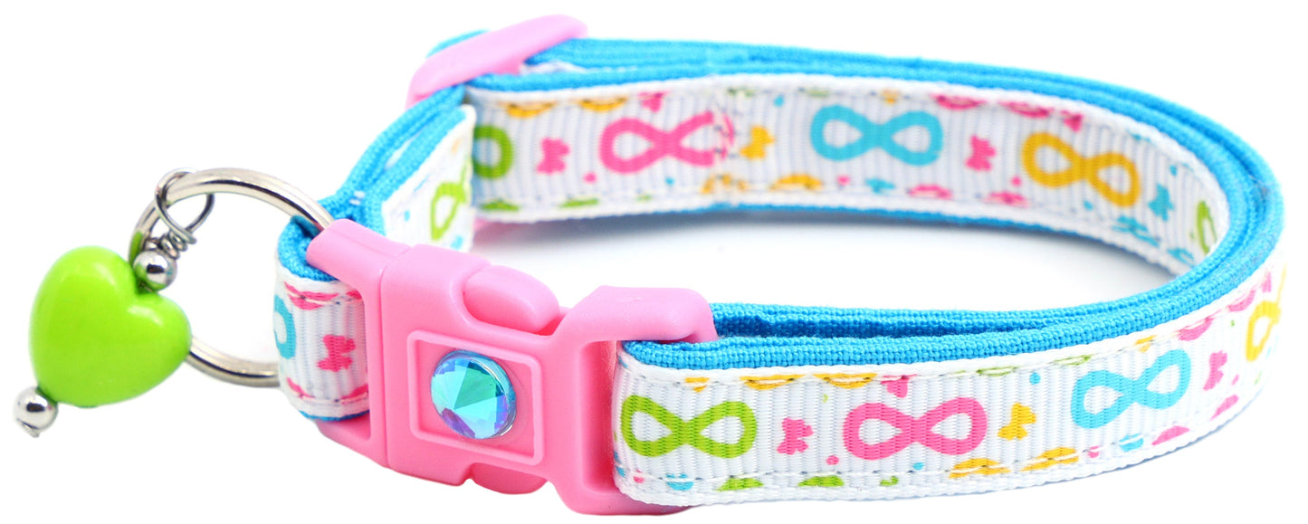 Brightly Colored Bows Cat Collar-6