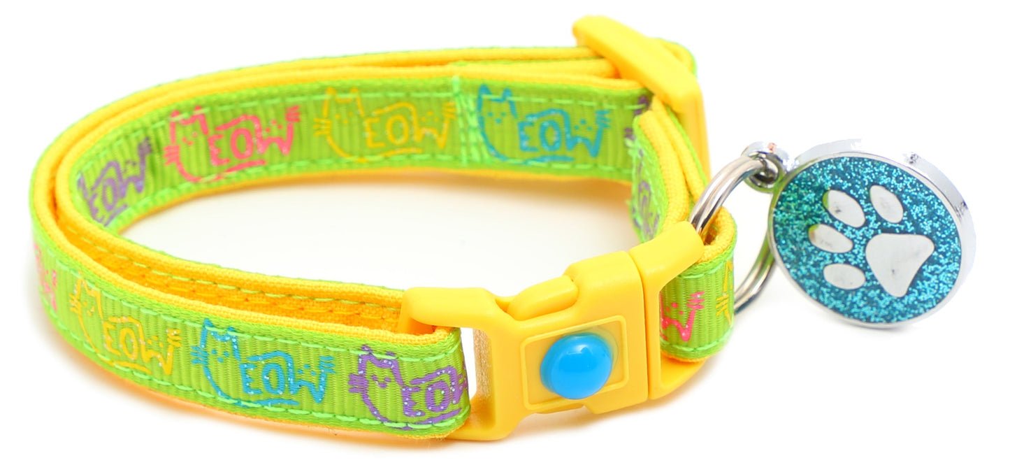 Colorful Meow Breakaway Cat Collar-27
