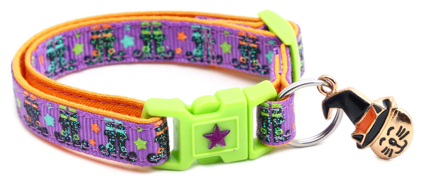 Witchy Boots Breakaway Cat Collar-12