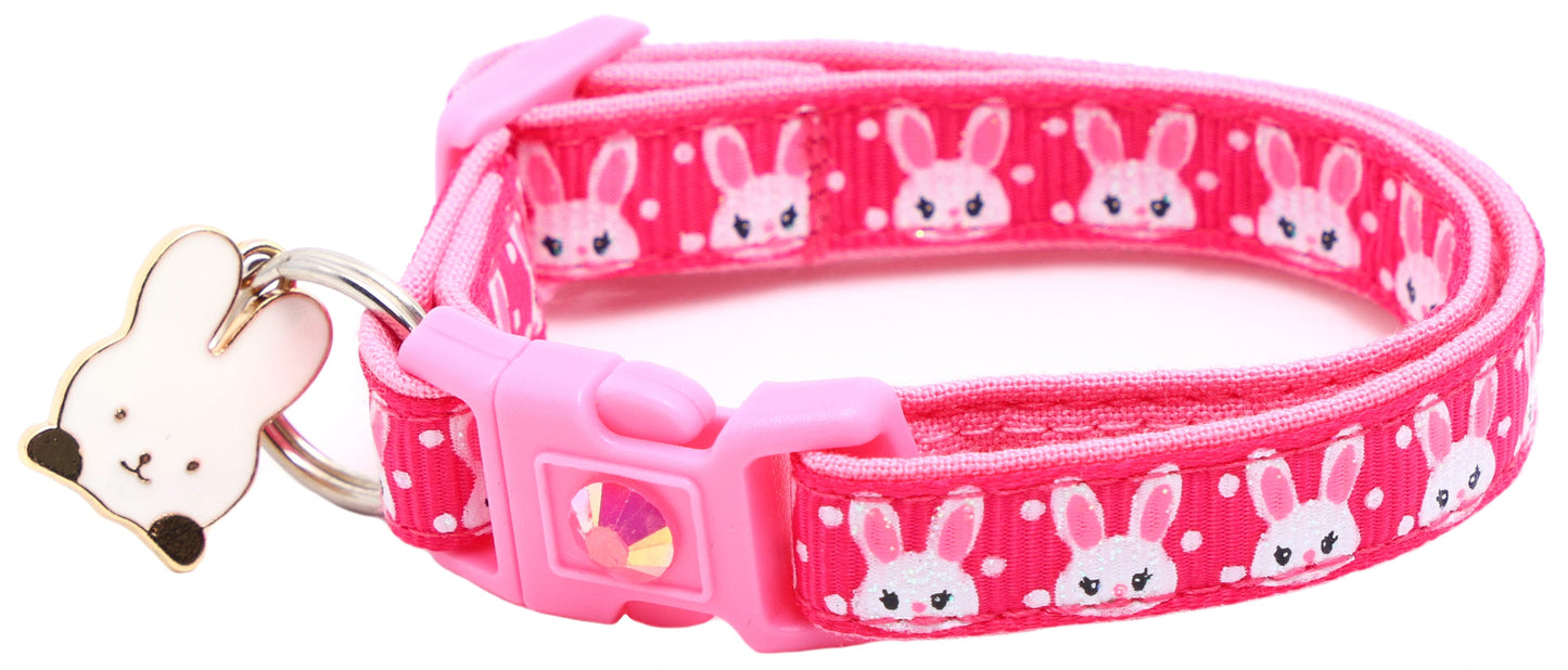 Bunny Faces Breakaway Cat Collar-15