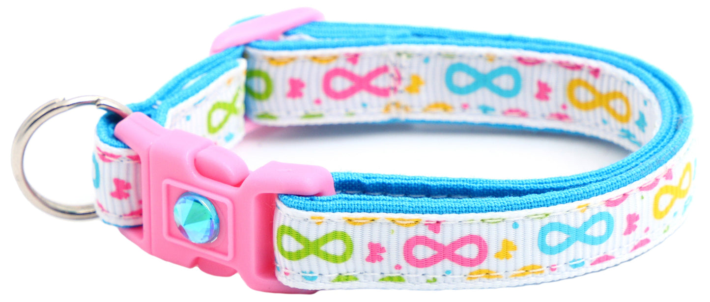 Brightly Colored Bows Cat Collar-7