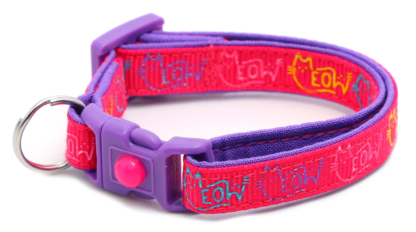 Colorful Meow Breakaway Cat Collar-20