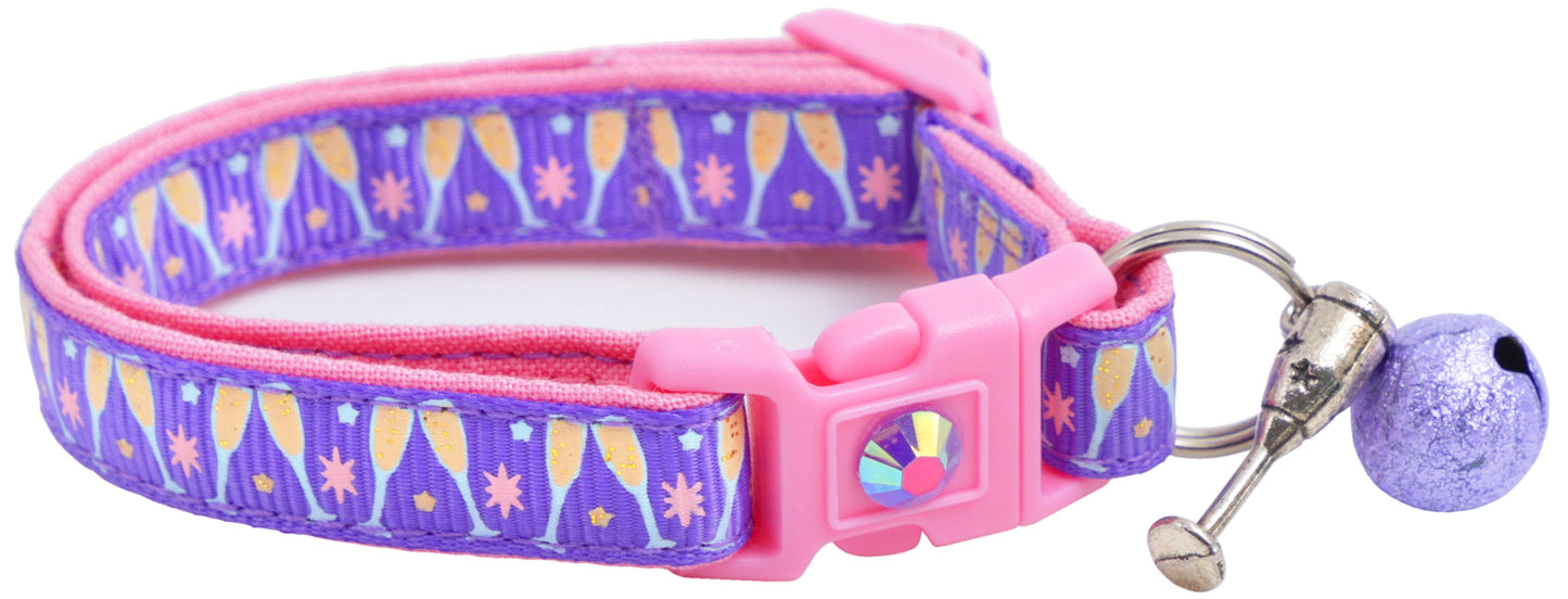 Champagne Glasses Breakaway Cat Collar-15