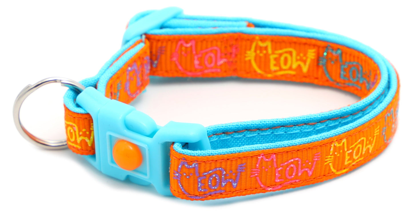 Colorful Meow Breakaway Cat Collar-21