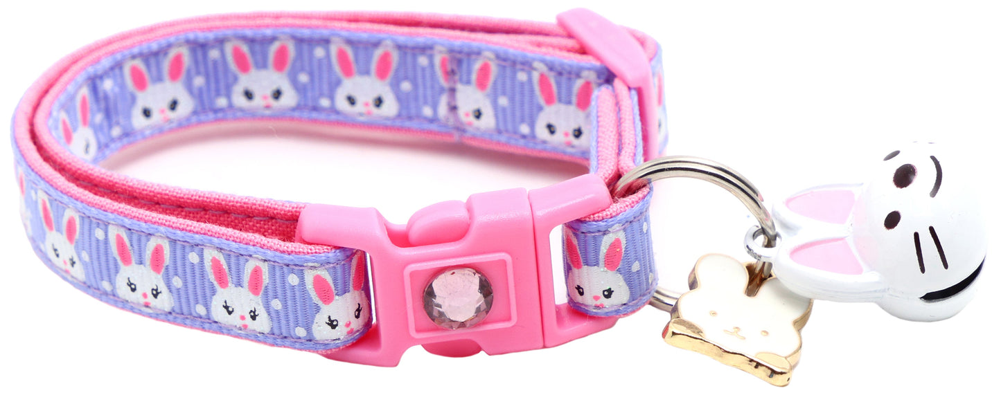 Bunny Faces Breakaway Cat Collar-23