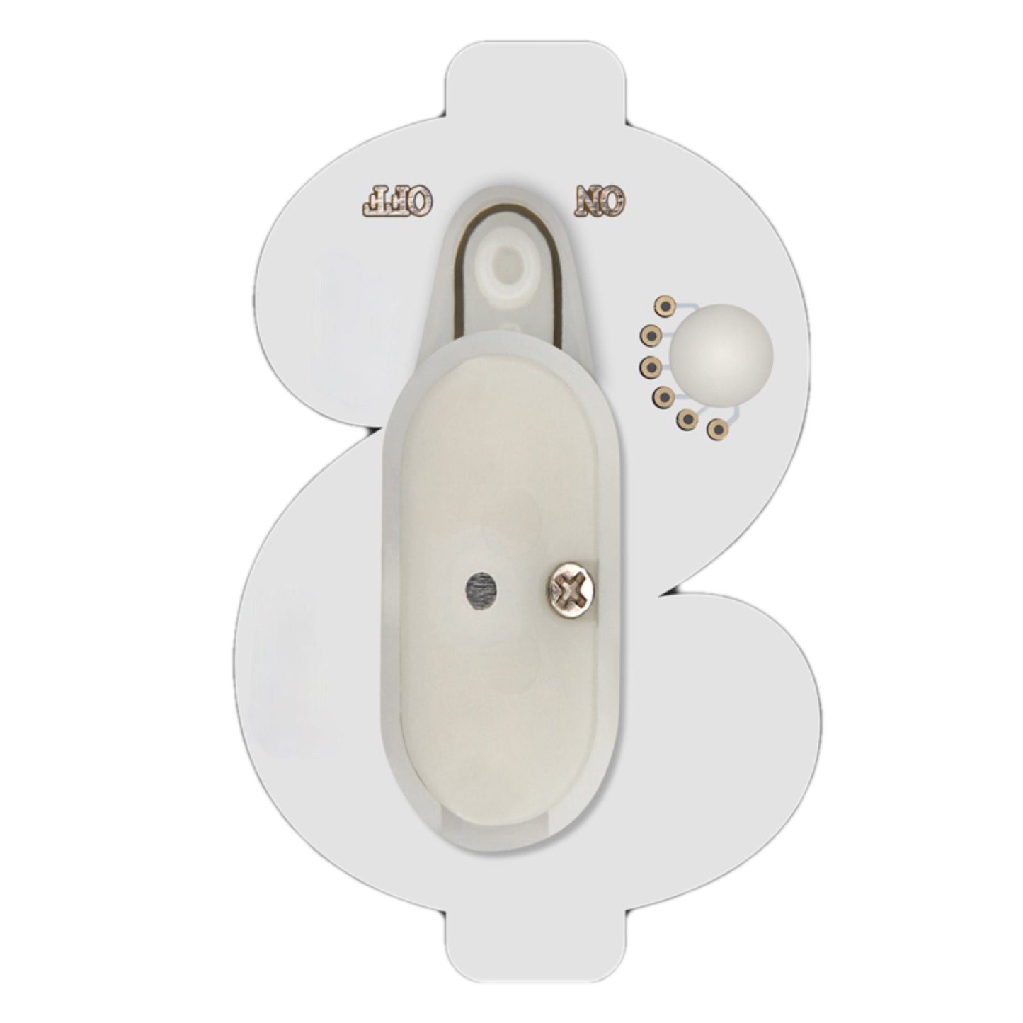 Dollar Sign Flashing Body Light Lapel Pins-2