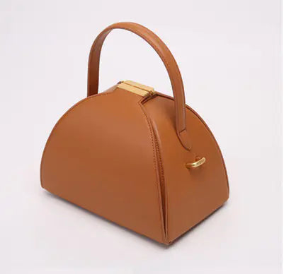 New Korean Style Genuine Leather Bucket Tote Bag