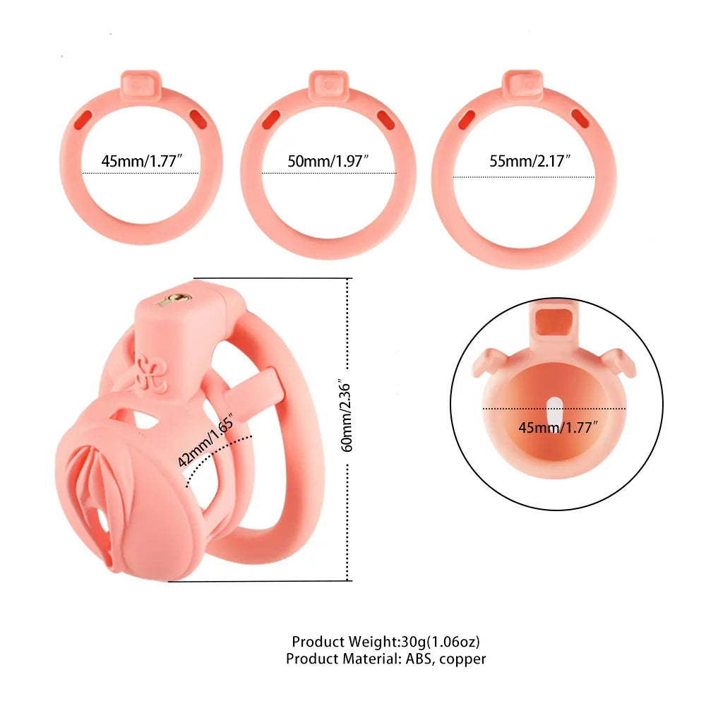 LOCKINK Sevanda 3D Printed Pink Pride Male Chastity Cage-6