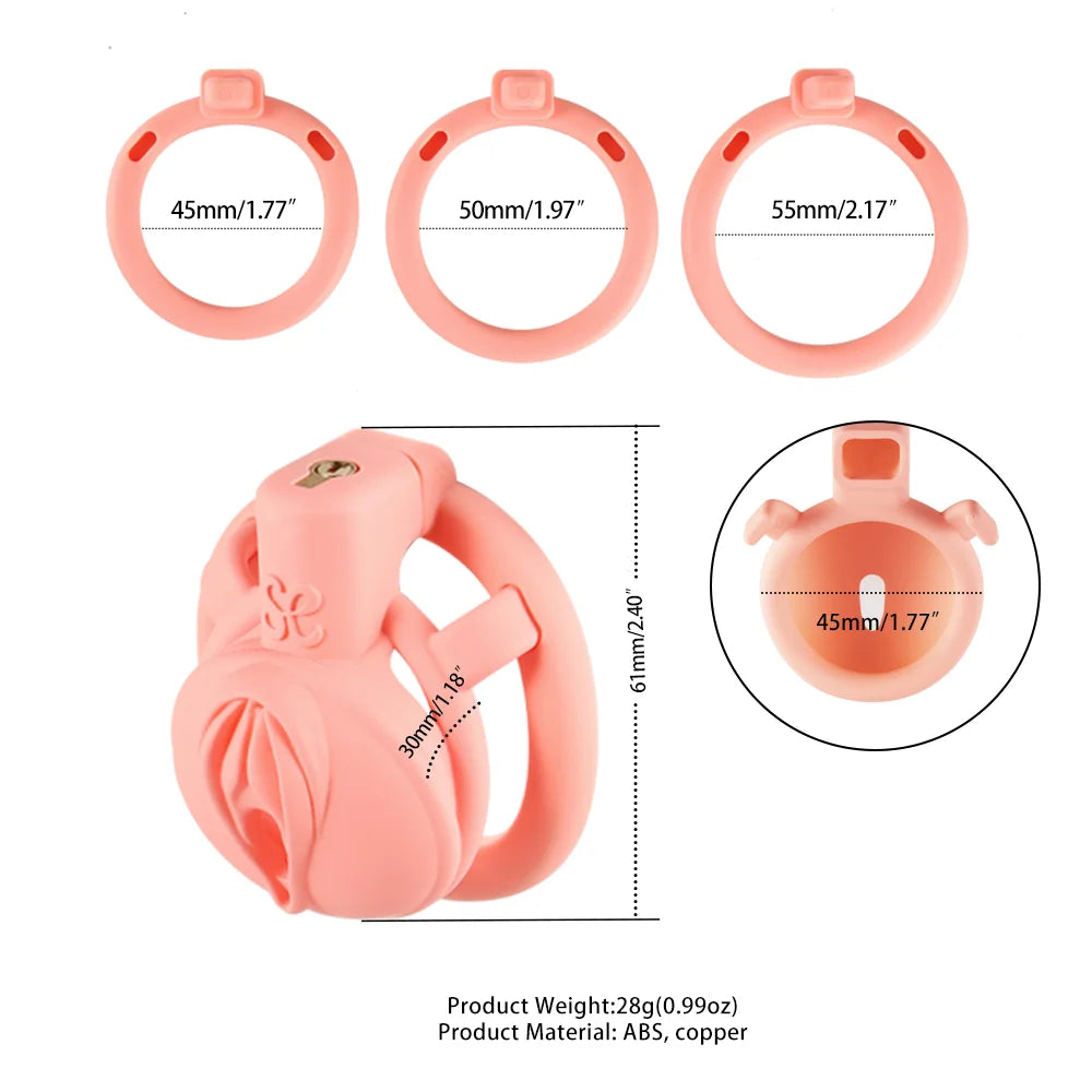 LOCKINK Sevanda 3D Printed Pink Pride Male Chastity Cage-5