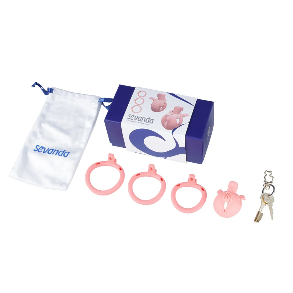 LOCKINK Sevanda 3D Printed Pink Pride Male Chastity Cage-4