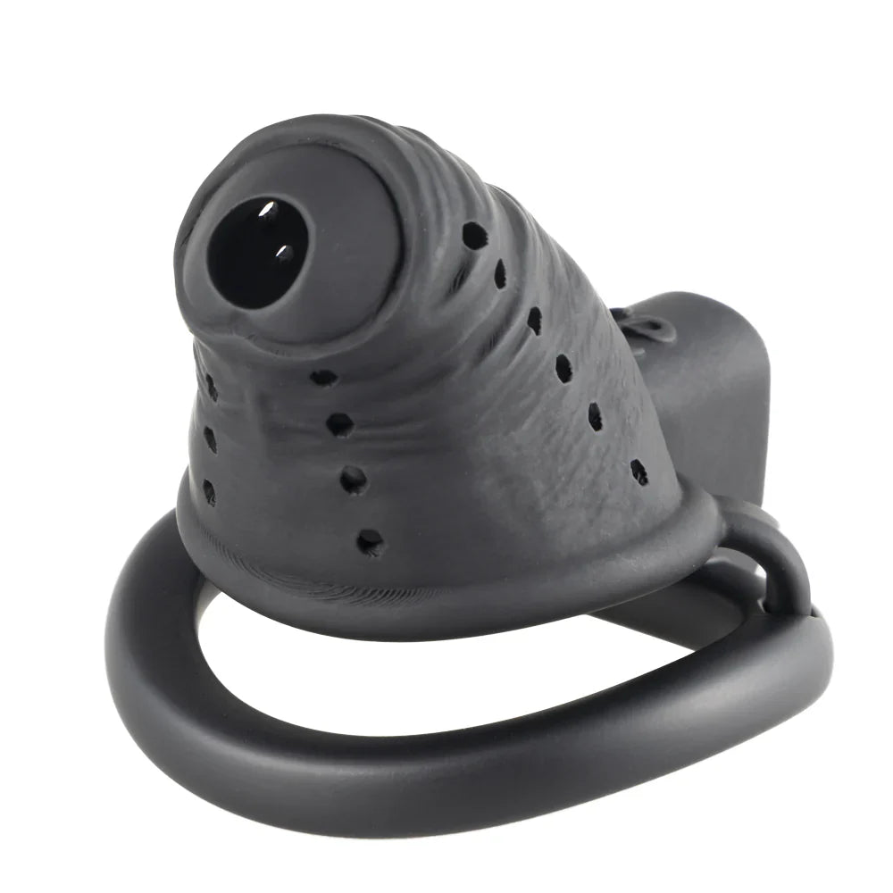 LOCKINK Sevanda Black Wiener 3D Printed Chastity Cage-4