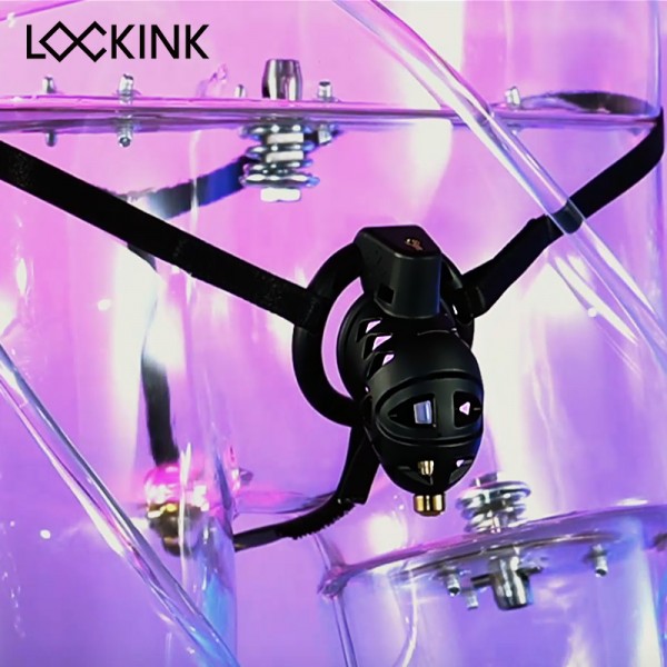 LOCKINK Sevanda Rattlesnake Plastic Male Chastity Cage With Anal Plug-2