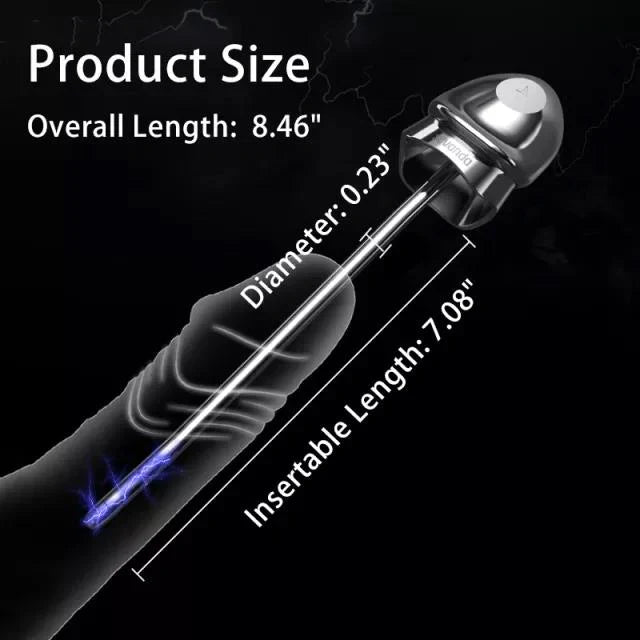 LOCKINK Sevanda Vibrating & E-stim Metal Urethral Sounds-4