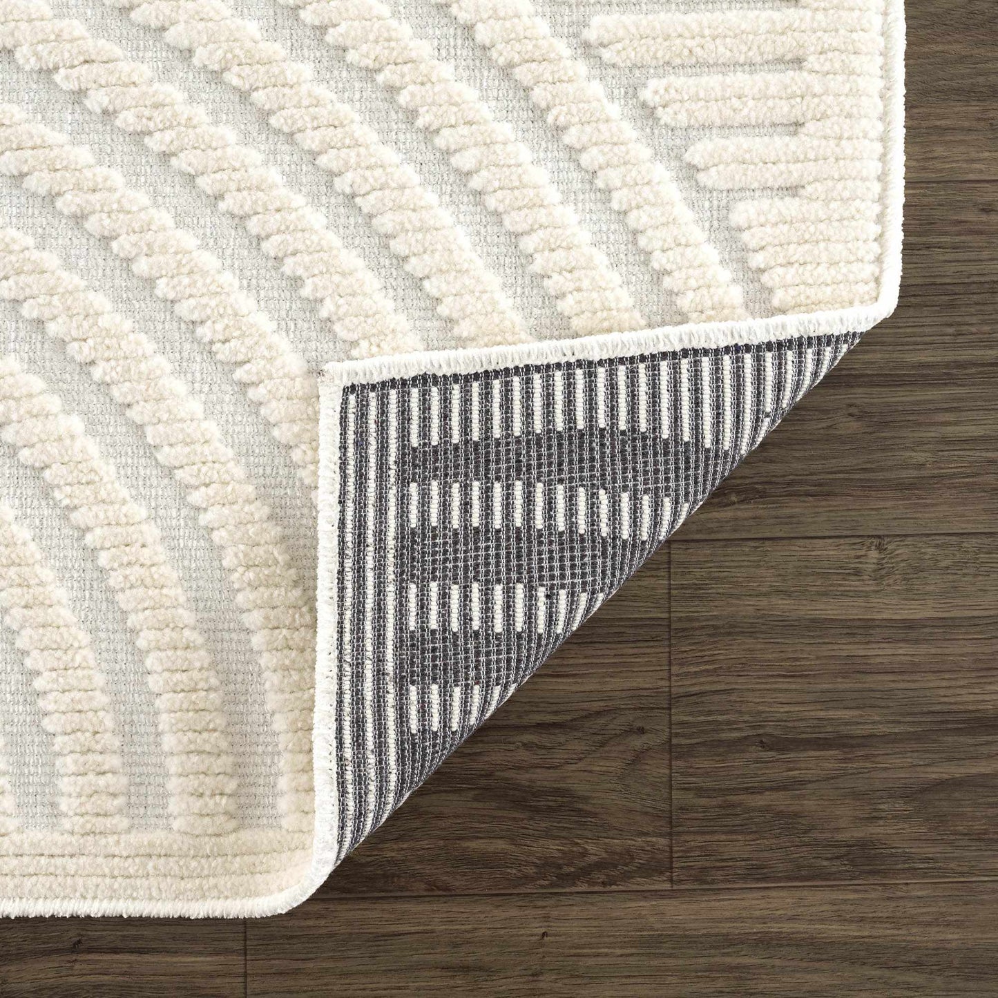 Deron White Washable Area Rug-3