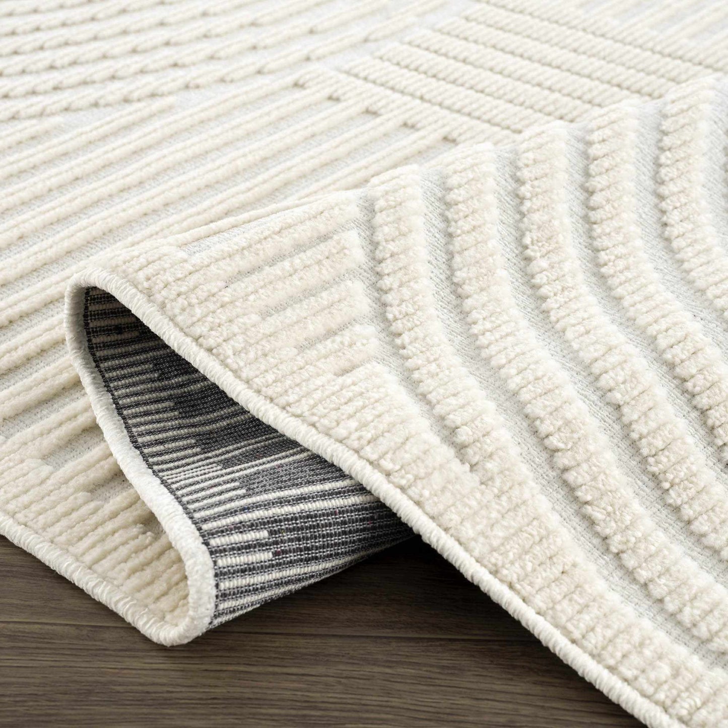 Deron White Washable Area Rug-4