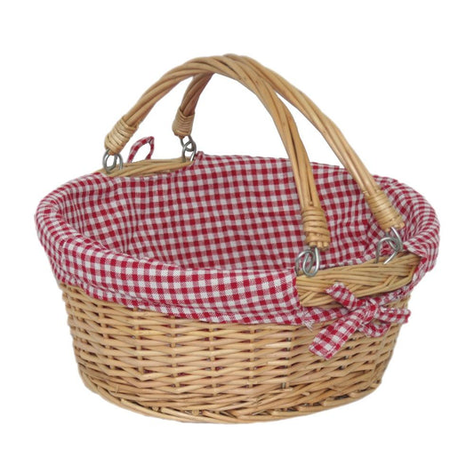 Large Swing Handle Wicker Shopping Basket-0