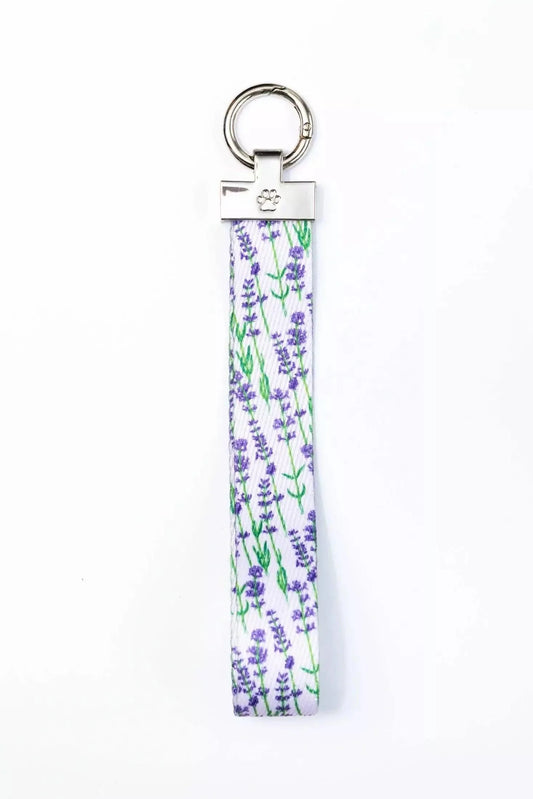 Lavender Blooms Wristlet Keychain-0