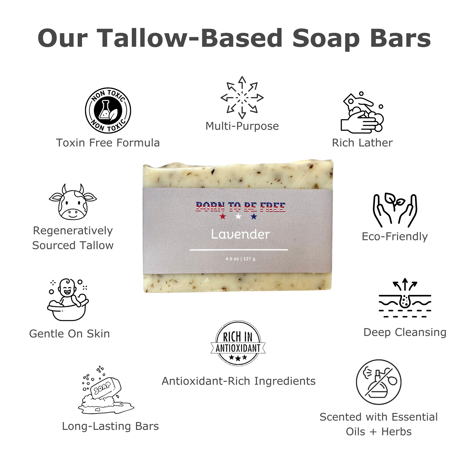 Lavender Tallow Soap Bar-2