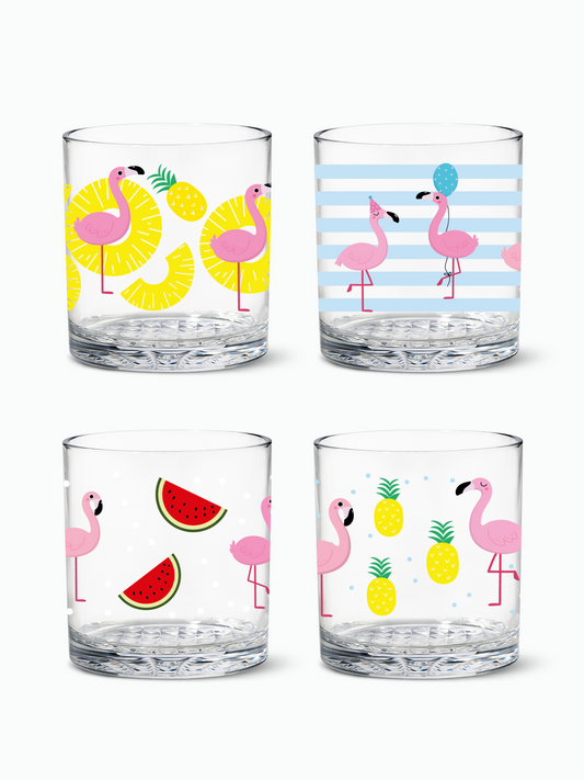 Let's Fla-mingle - RESERVE 12oz Old Fashioned Tritan™ Copolyester Glass-0