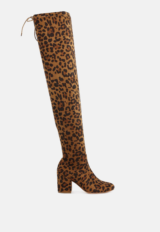 Liama Minimal Drawstring Detail Knee-High Boots-0