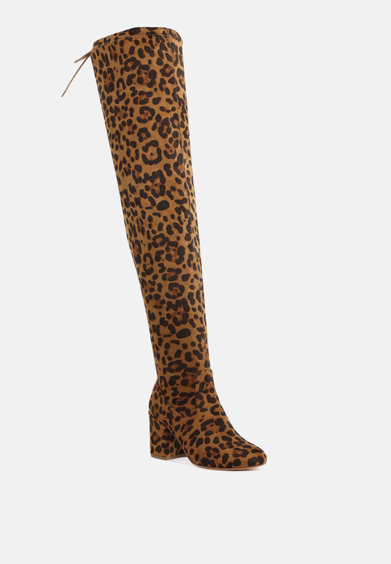Liama Minimal Drawstring Detail Knee-High Boots-1