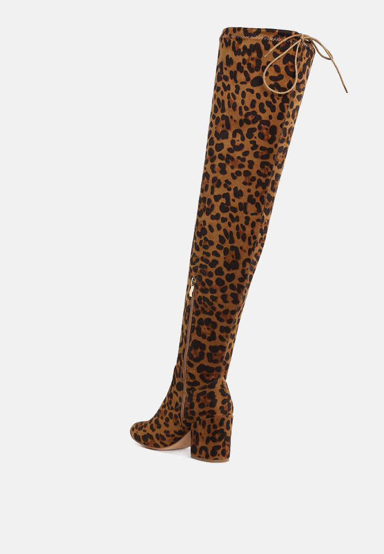 Liama Minimal Drawstring Detail Knee-High Boots-2