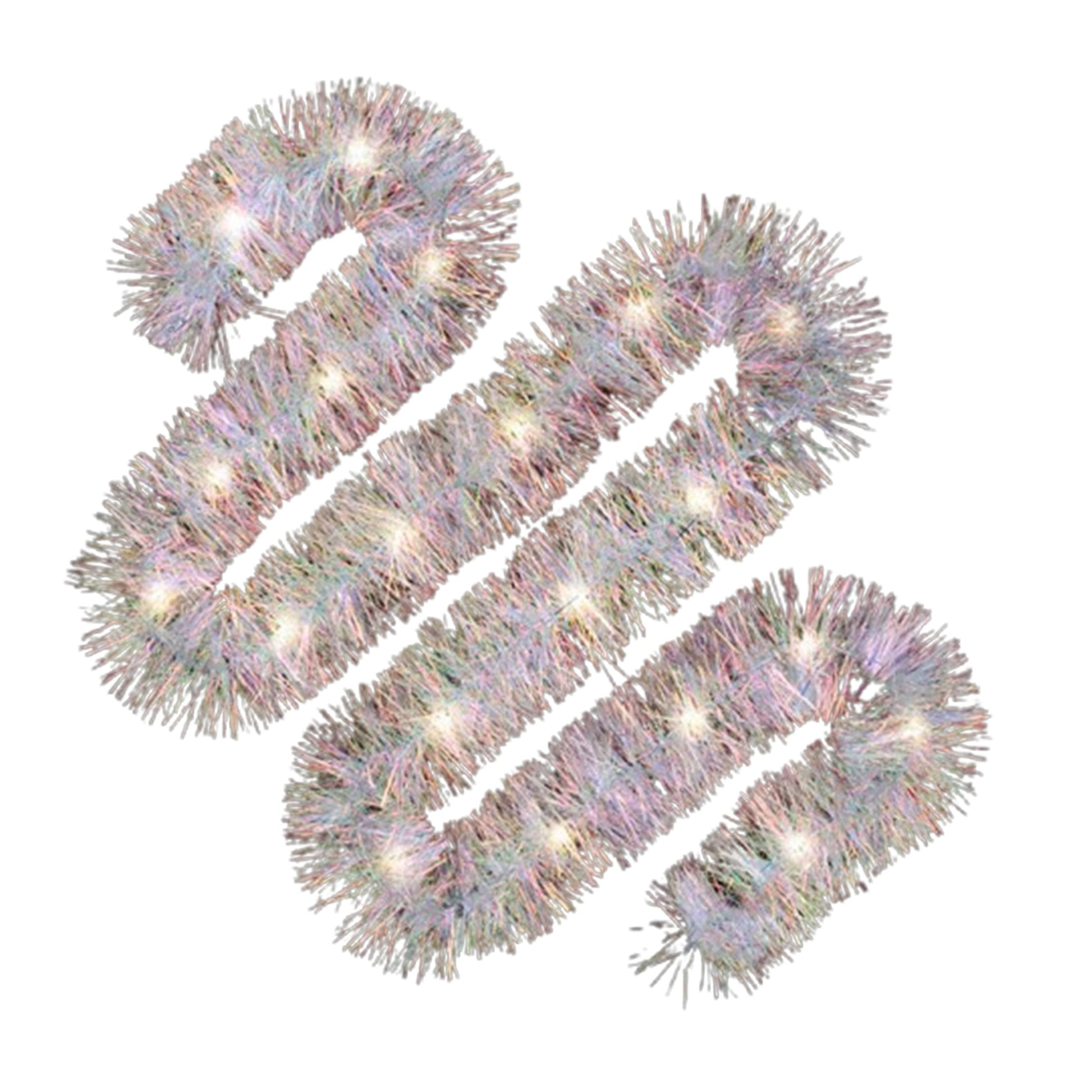 Light Up Sparkle Queen Tinsel Boa Warm White LEDs-1