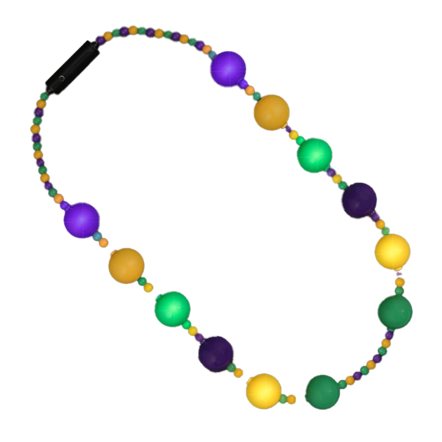 Light Up Party Balls Mardi Gras Beaded Festival Necklace-5