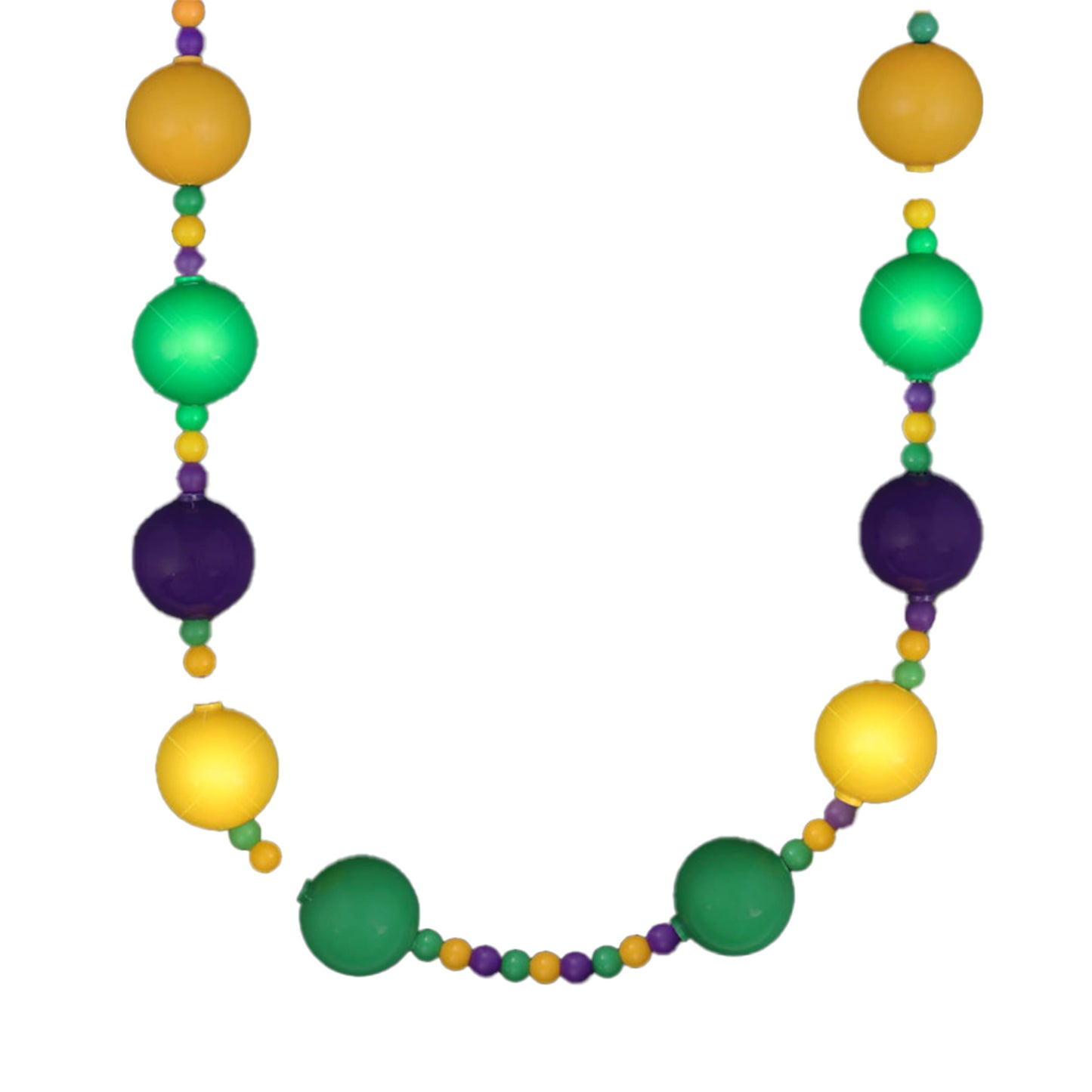 Light Up Party Balls Mardi Gras Beaded Festival Necklace-2