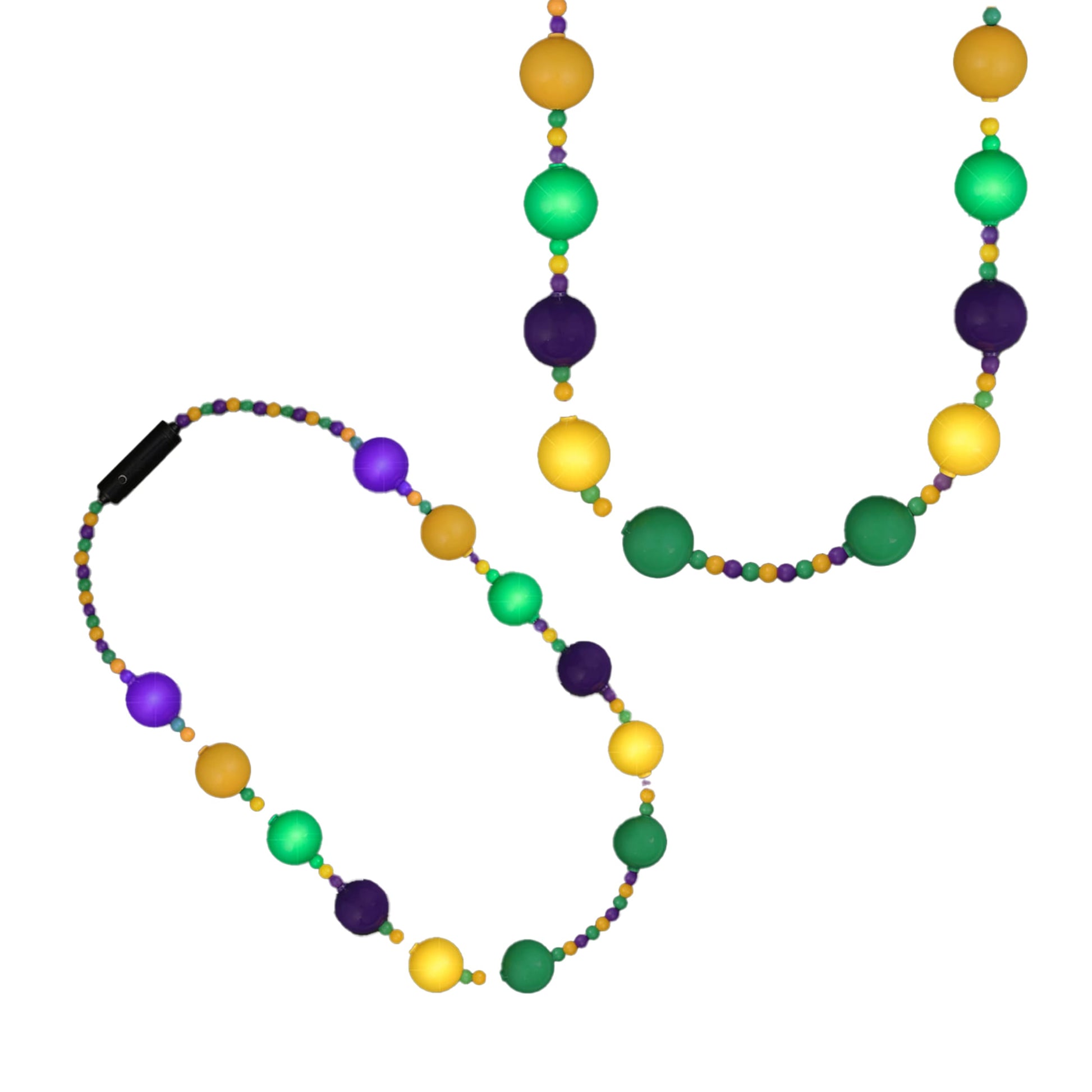 Light Up Party Balls Mardi Gras Beaded Festival Necklace-3