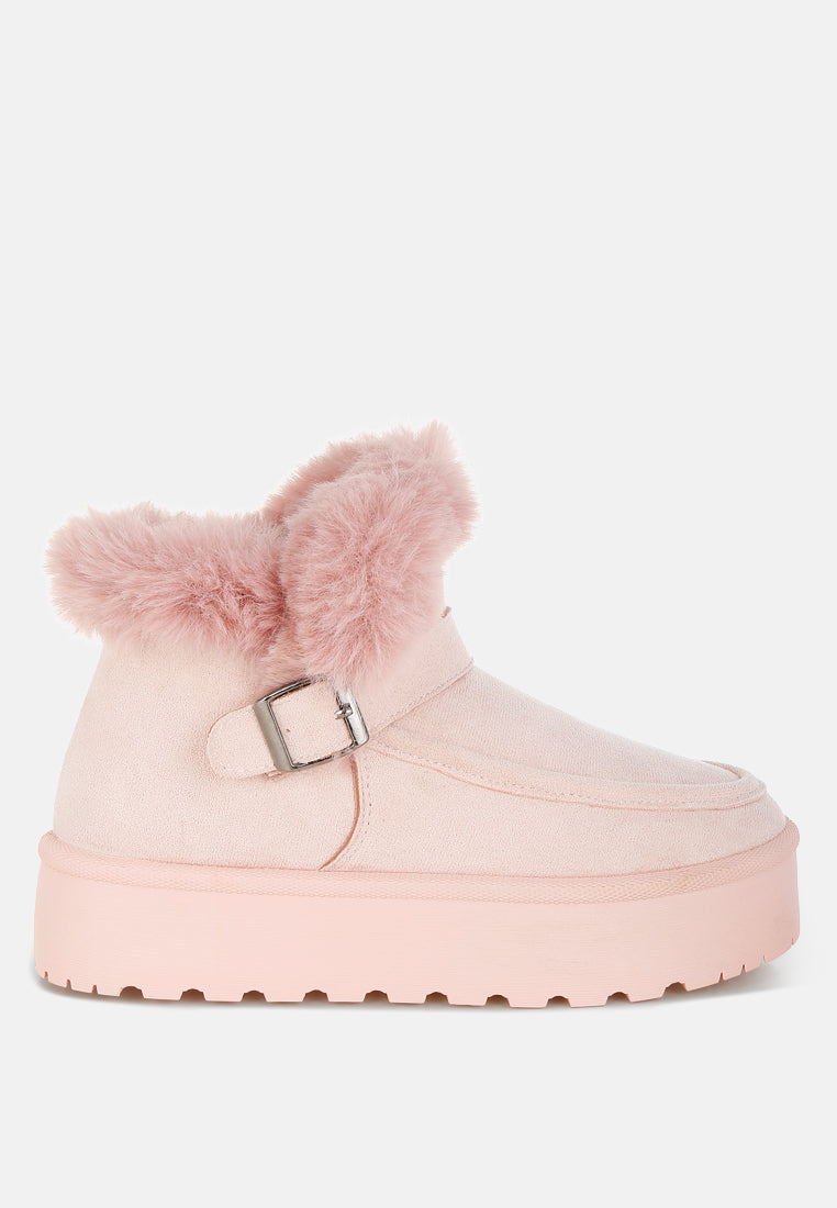 Linka Pin Buckle Detail Snow Boots-4