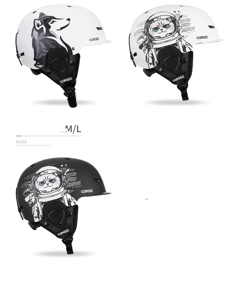 Integrated Snow Goggles with Crash Helmet for Adults